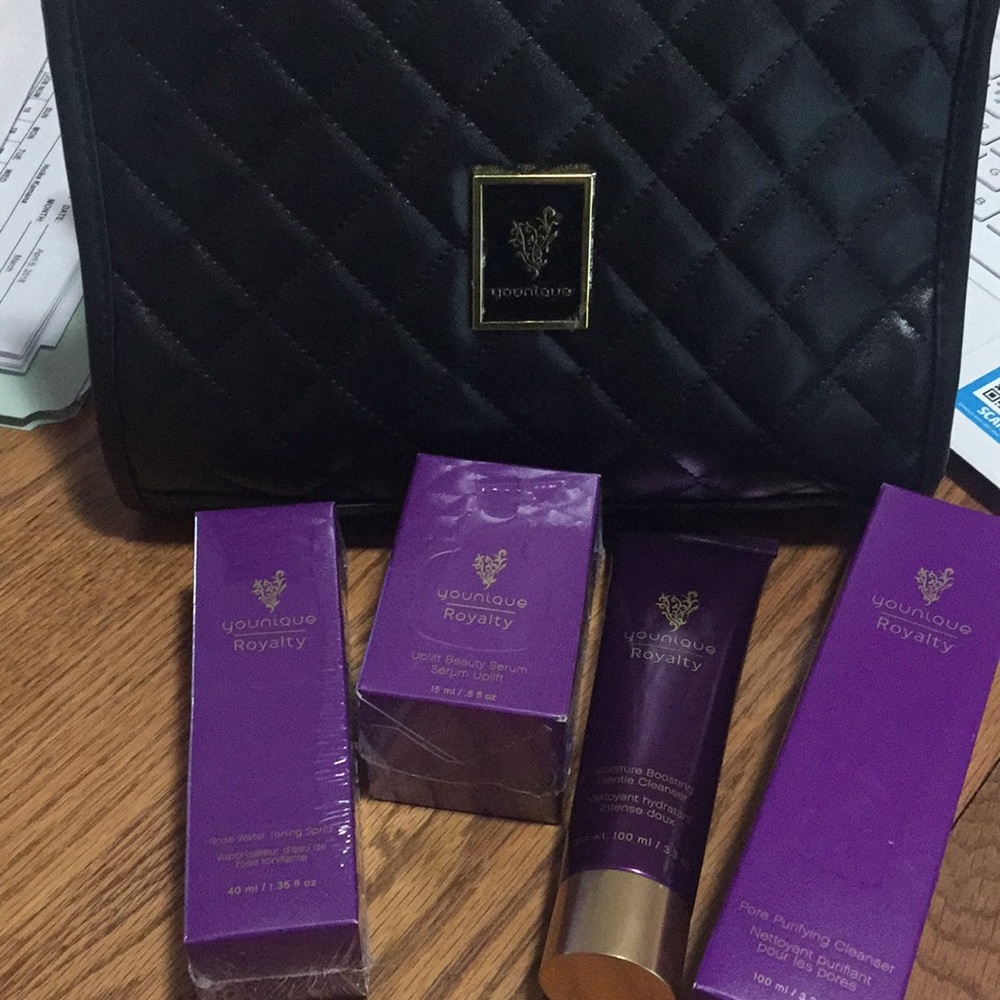 Younique skin care bundle with black bag